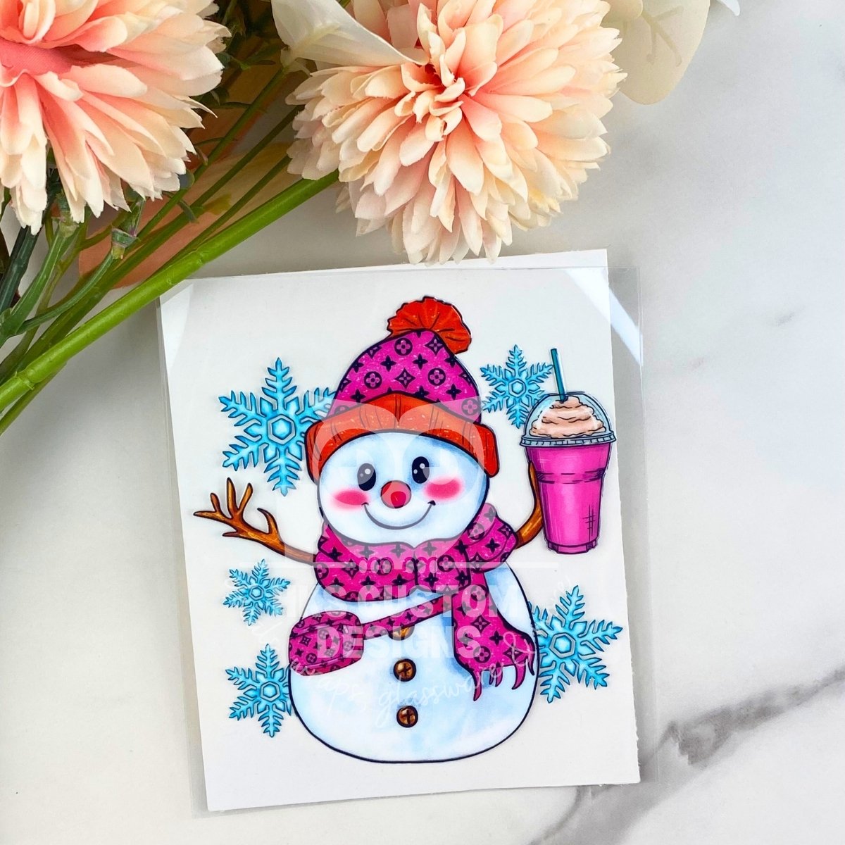 Happy Snowman | 4" UV DTF Decal