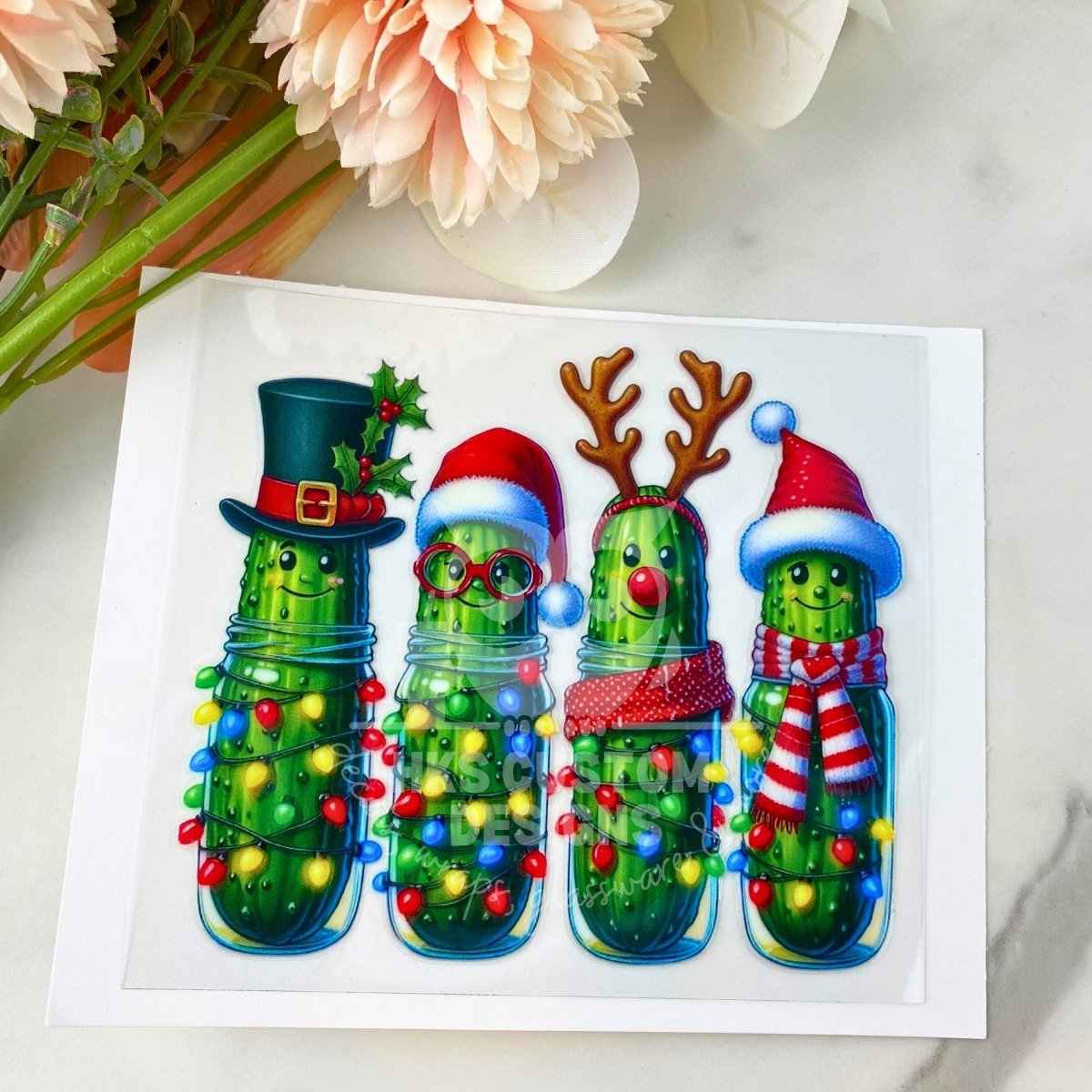 Christmas Pickles | 4" UV DTF Decal