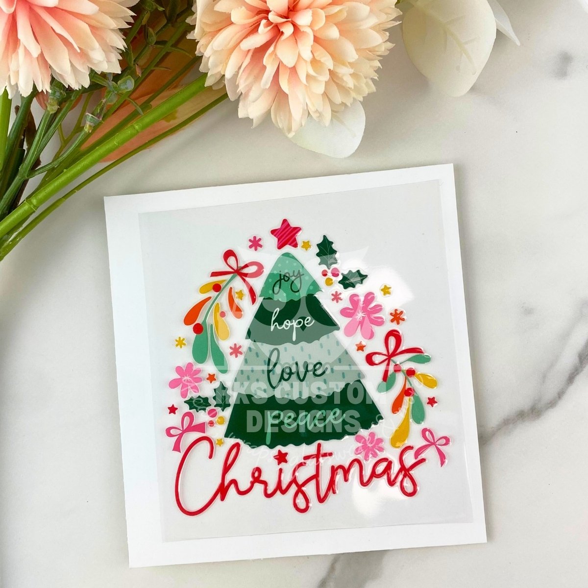 Joy Hope Love Peace | 4" UV DTF Decal