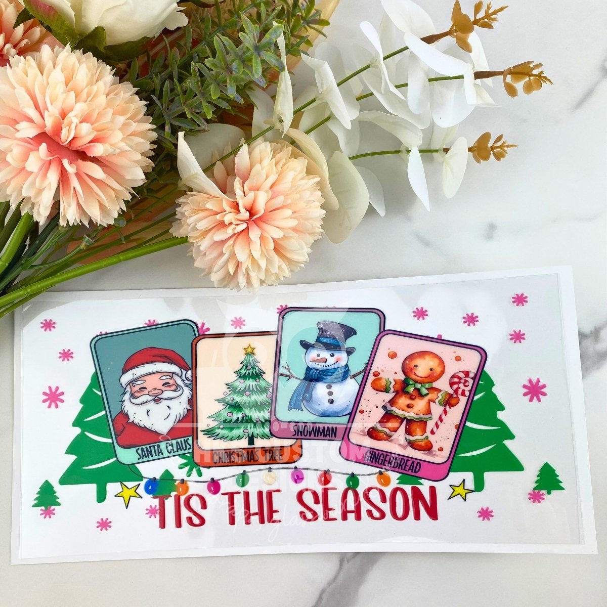 Tis the Season Cards | 16 oz UV DTF Wrap