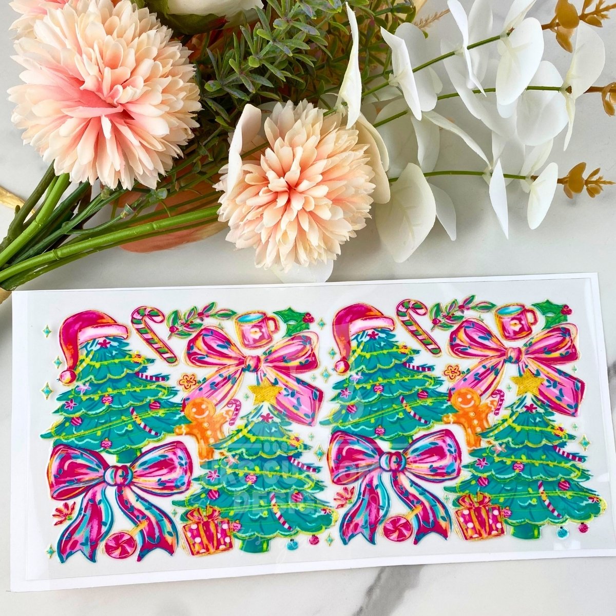 Pretty Christmas | 16 oz UV DTF Wrap
