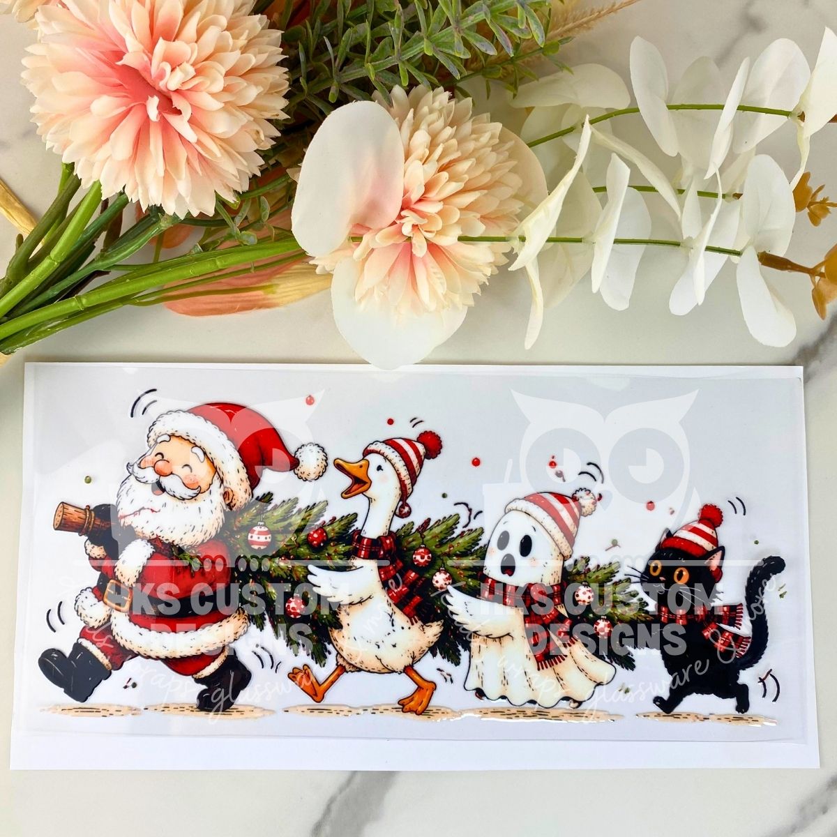 Santa & Friends | 16 oz UV DTF Wrap