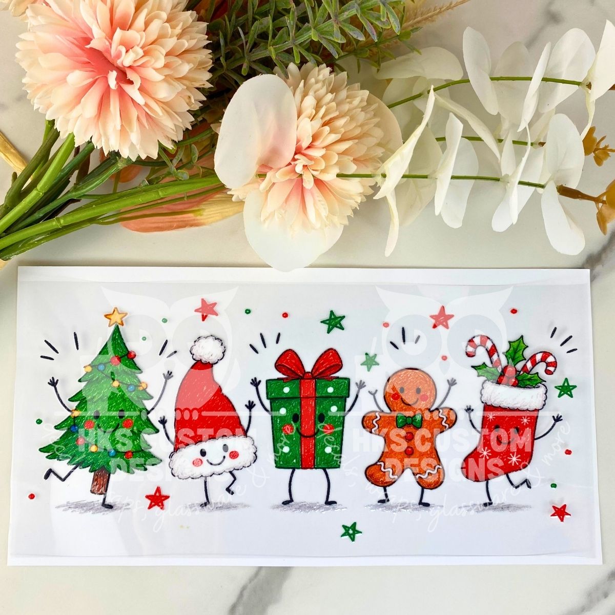 Christmas Friends1 | 16 oz UV DTF Wrap