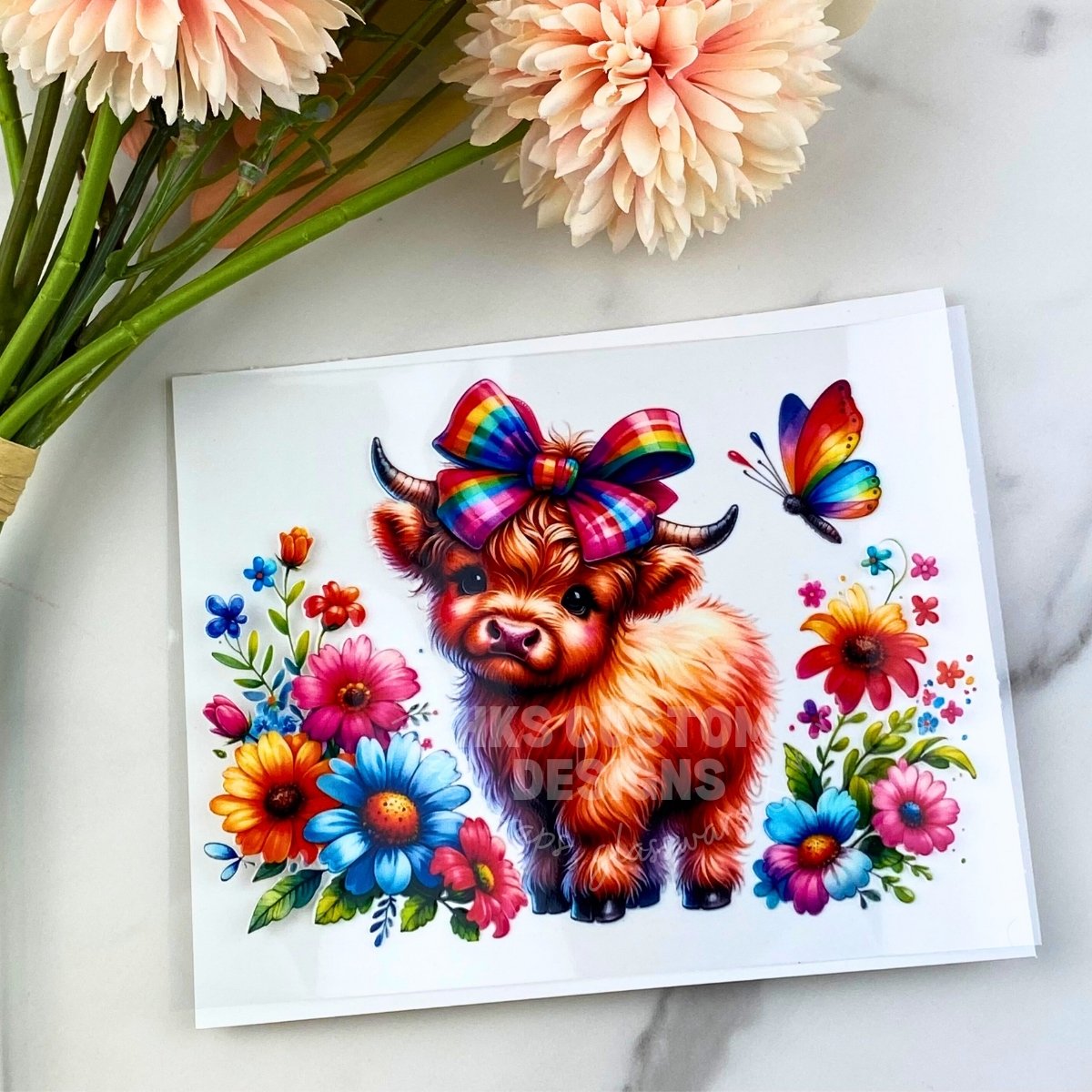 Baby Highland Cow | 4" UV DTF Decal