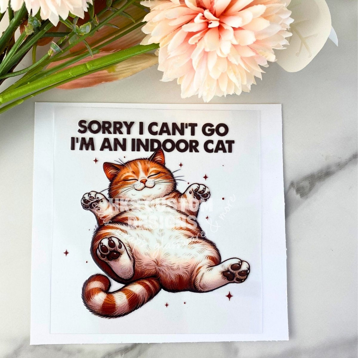 Indoor Cat | 4" UV DTF Decal