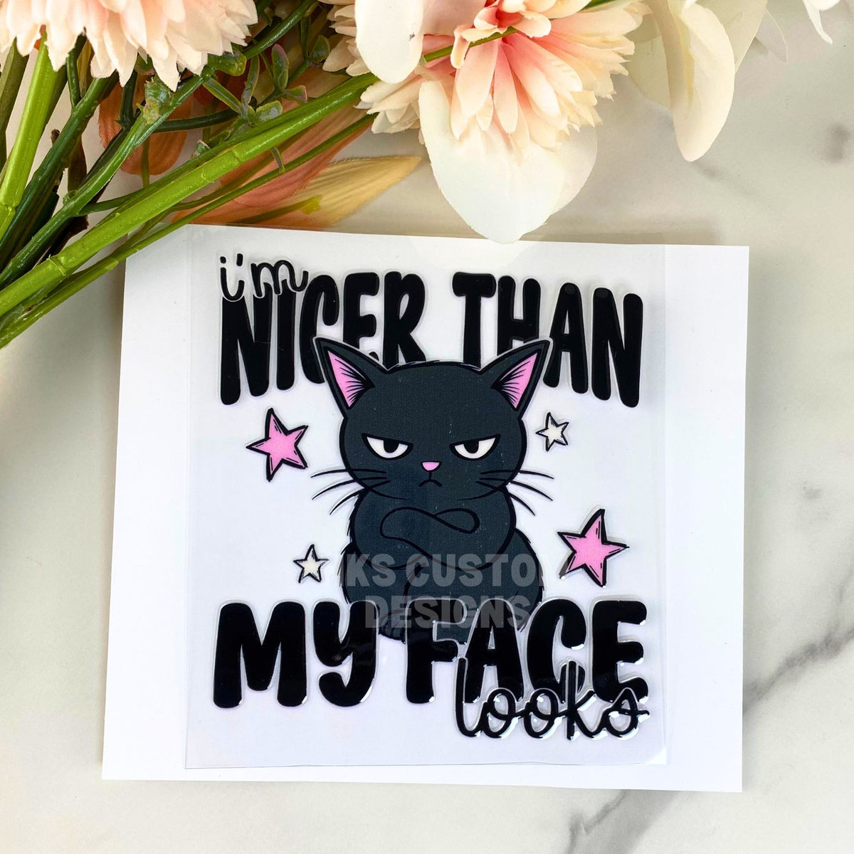 Nicer Than My Face Looks | 4" UV DTF Decal
