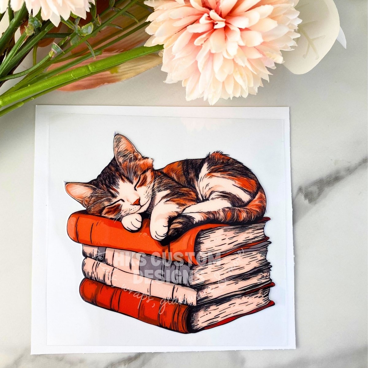 Cat Books | 4" UV DTF Decal