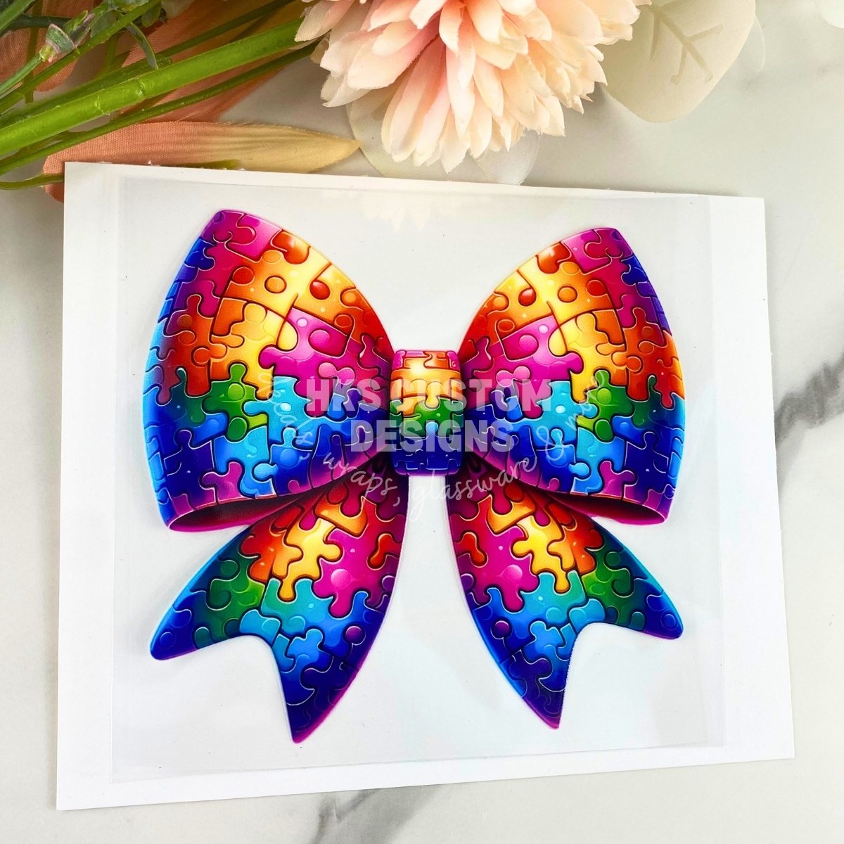 Autism Bow | 4" UV DTF Decal