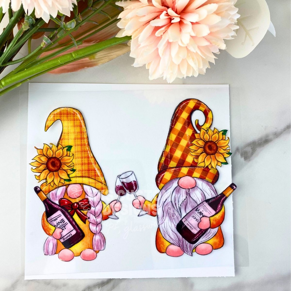 Wine Gnomes | 4" UV DTF Decal