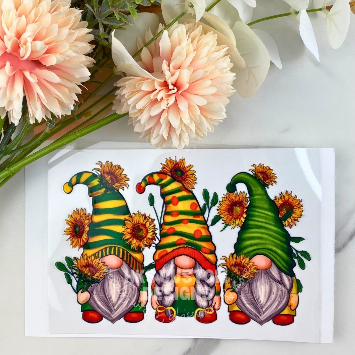 Sunflower Gnome | 4" UV DTF Decal