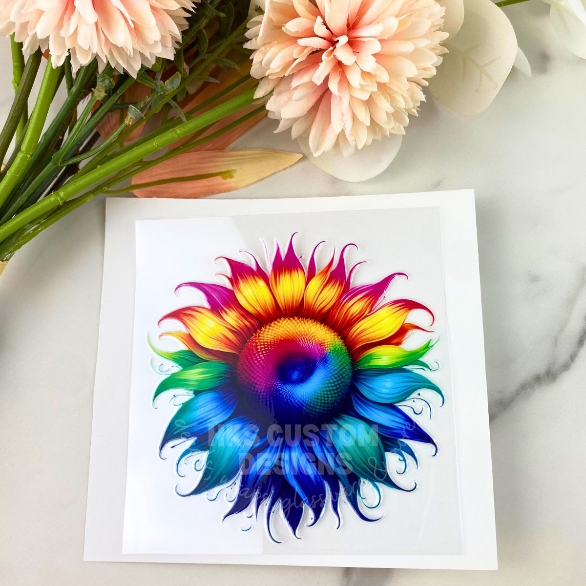 Colorful Sunflower | 4" UV DTF Decal