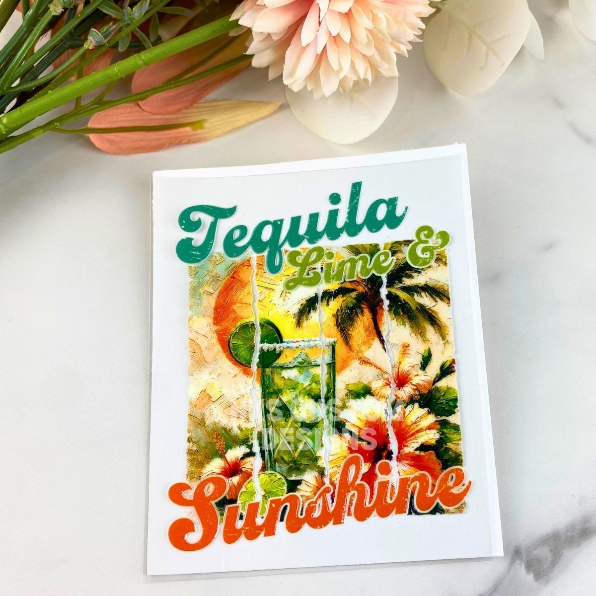 Tequila Lime and Sunshine | 4" UV DTF Decal