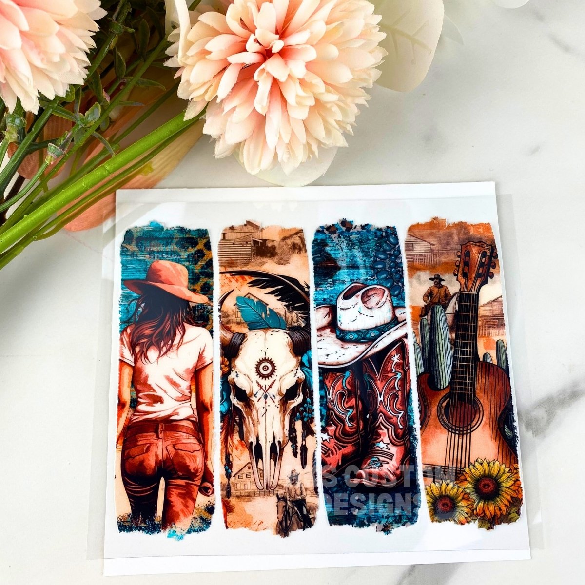 Western Brush Strokes | 4" UV DTF Decal