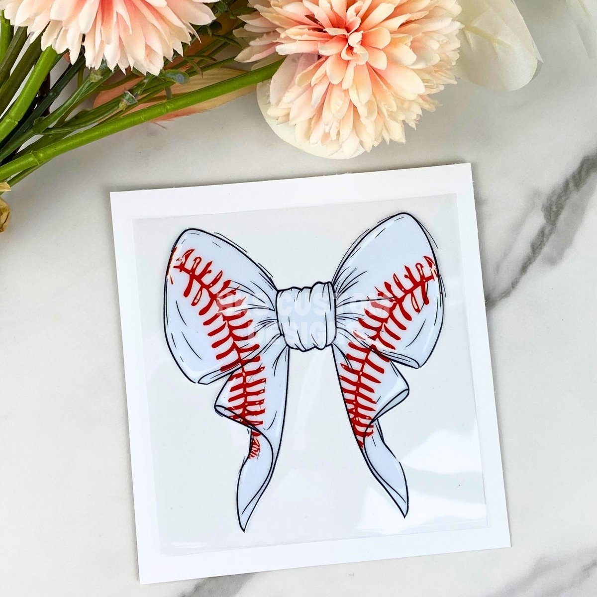 Baseball Bow | 4" UV DTF Decal