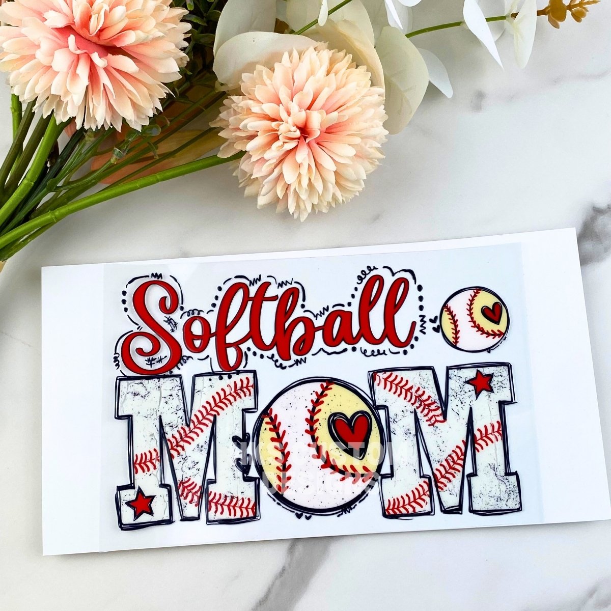 Softball Mom2 | 4" UV DTF Decal