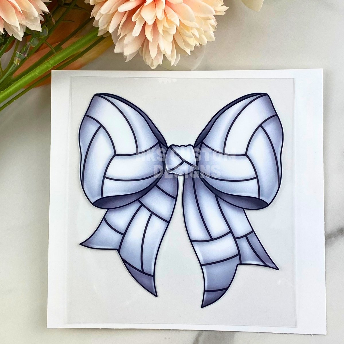 Volleyball Bow | 4" UV DTF Decal