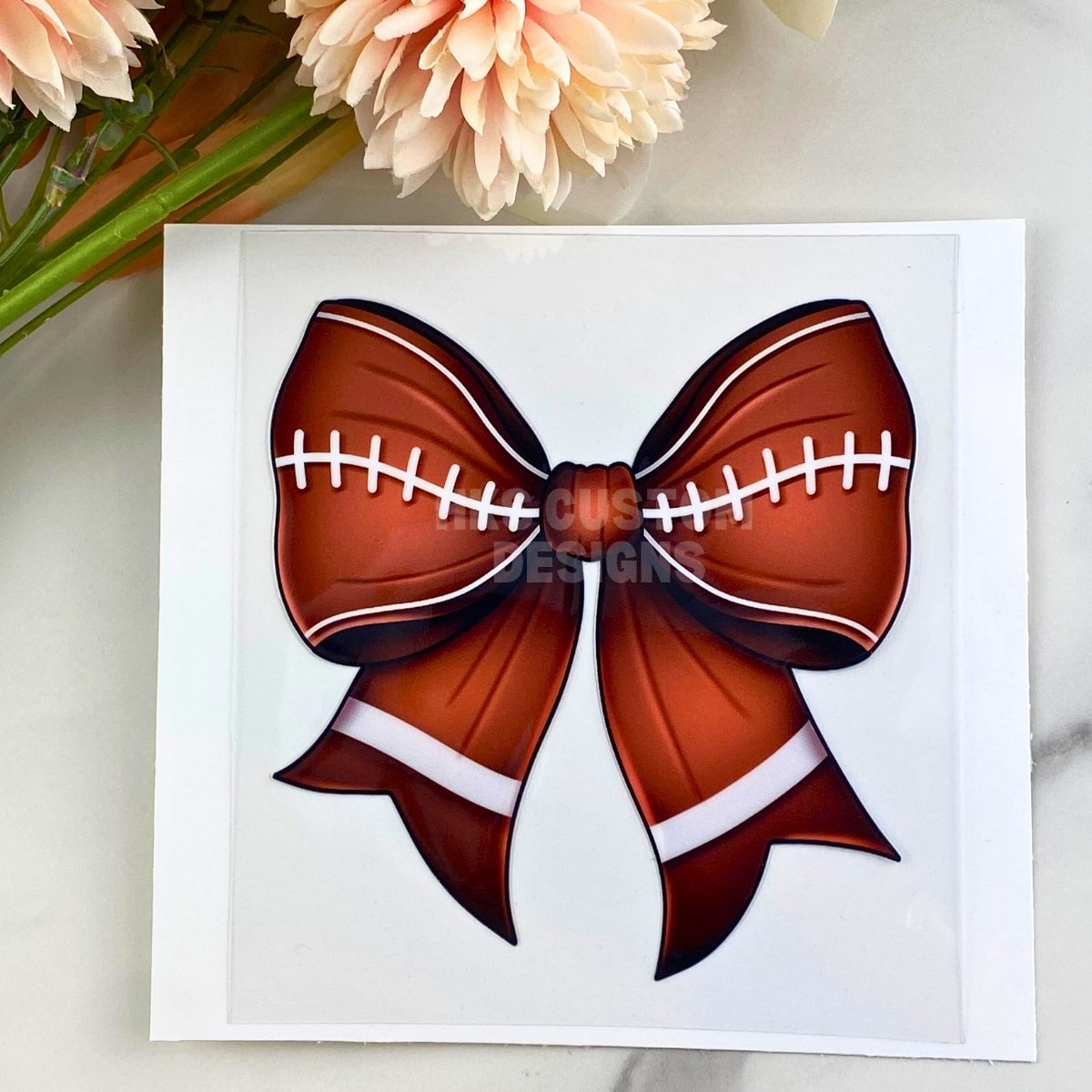 Football Bow | 4" UV DTF Decal
