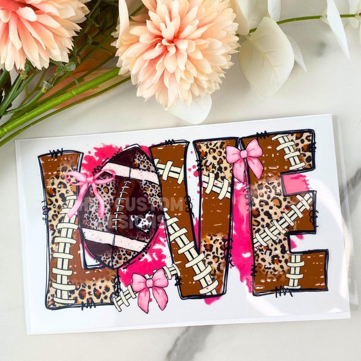 LOVE Football | 4" UV DTF Decal