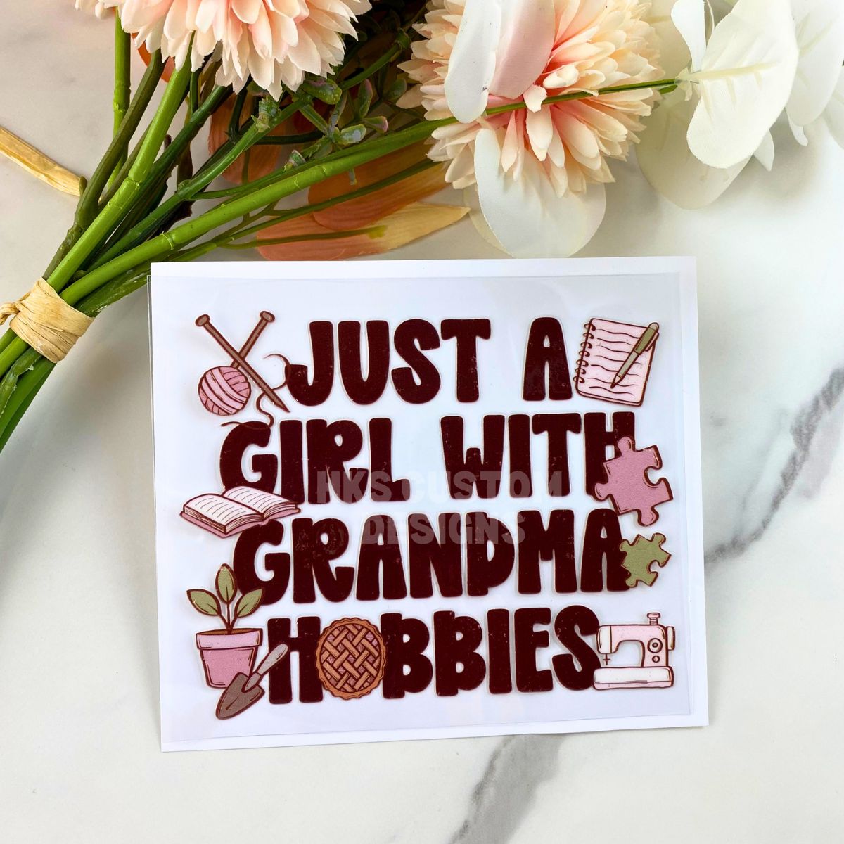 Grandma Hobbies | 4" UV DTF Decal