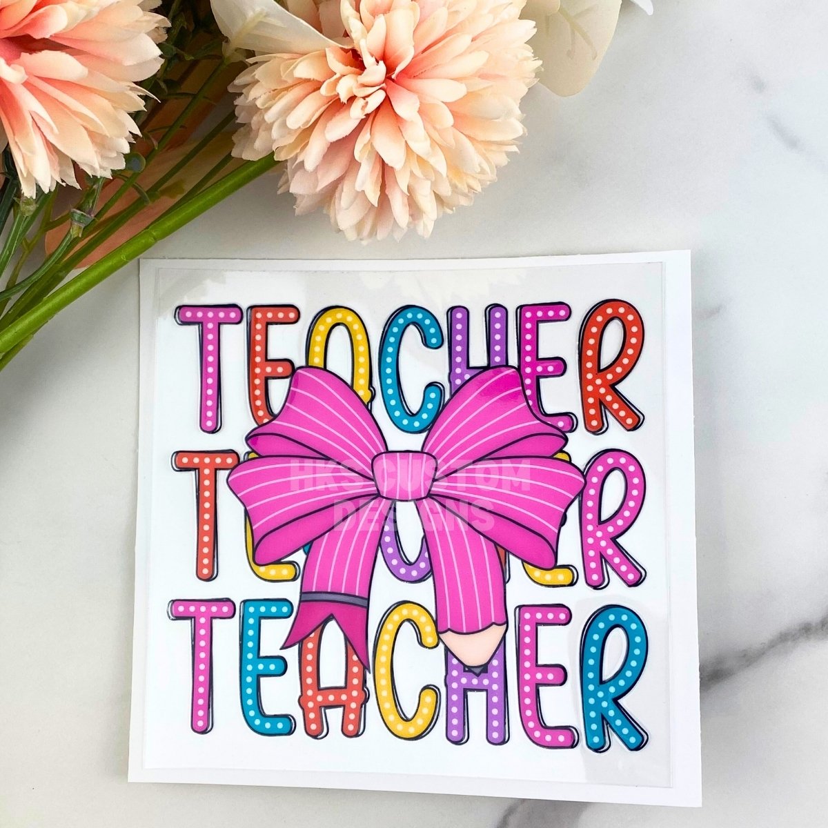 Teacher Bow | 4" UV DTF Decal