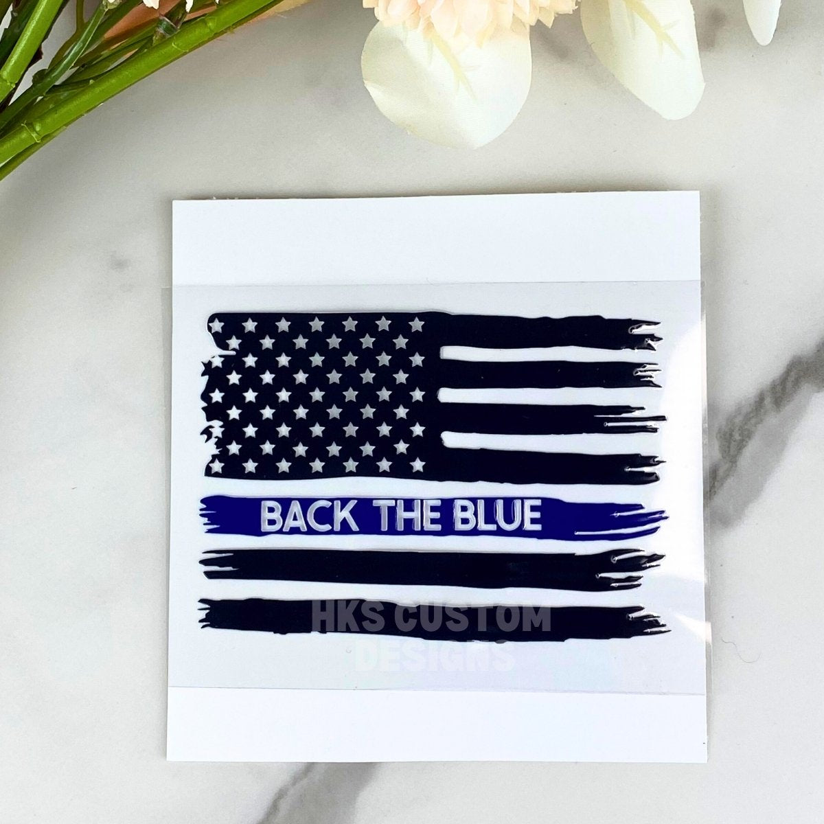 Back the Blue (flag) | 4" UV DTF Decal