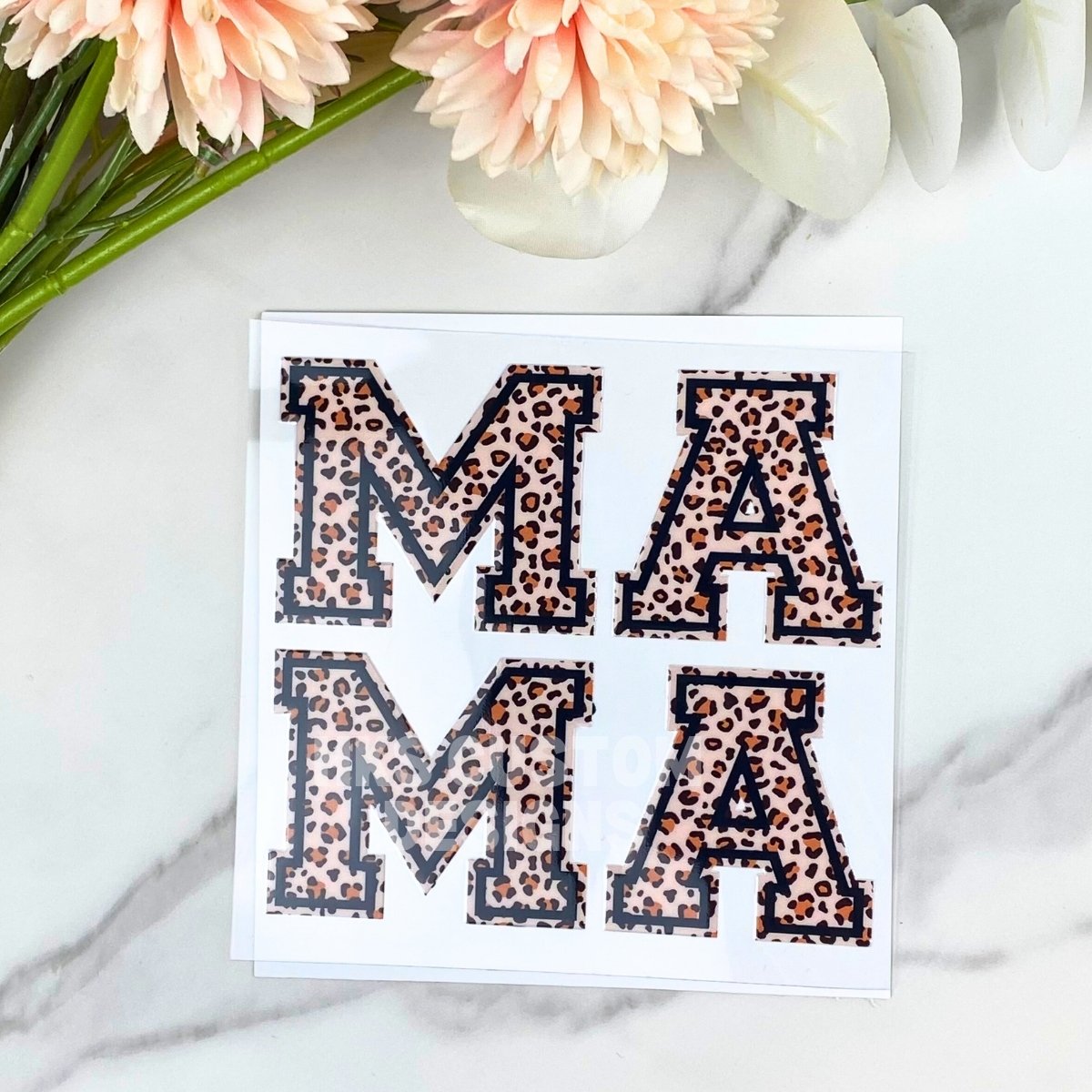 MAMA (leopard) | 4" UV DTF Decal