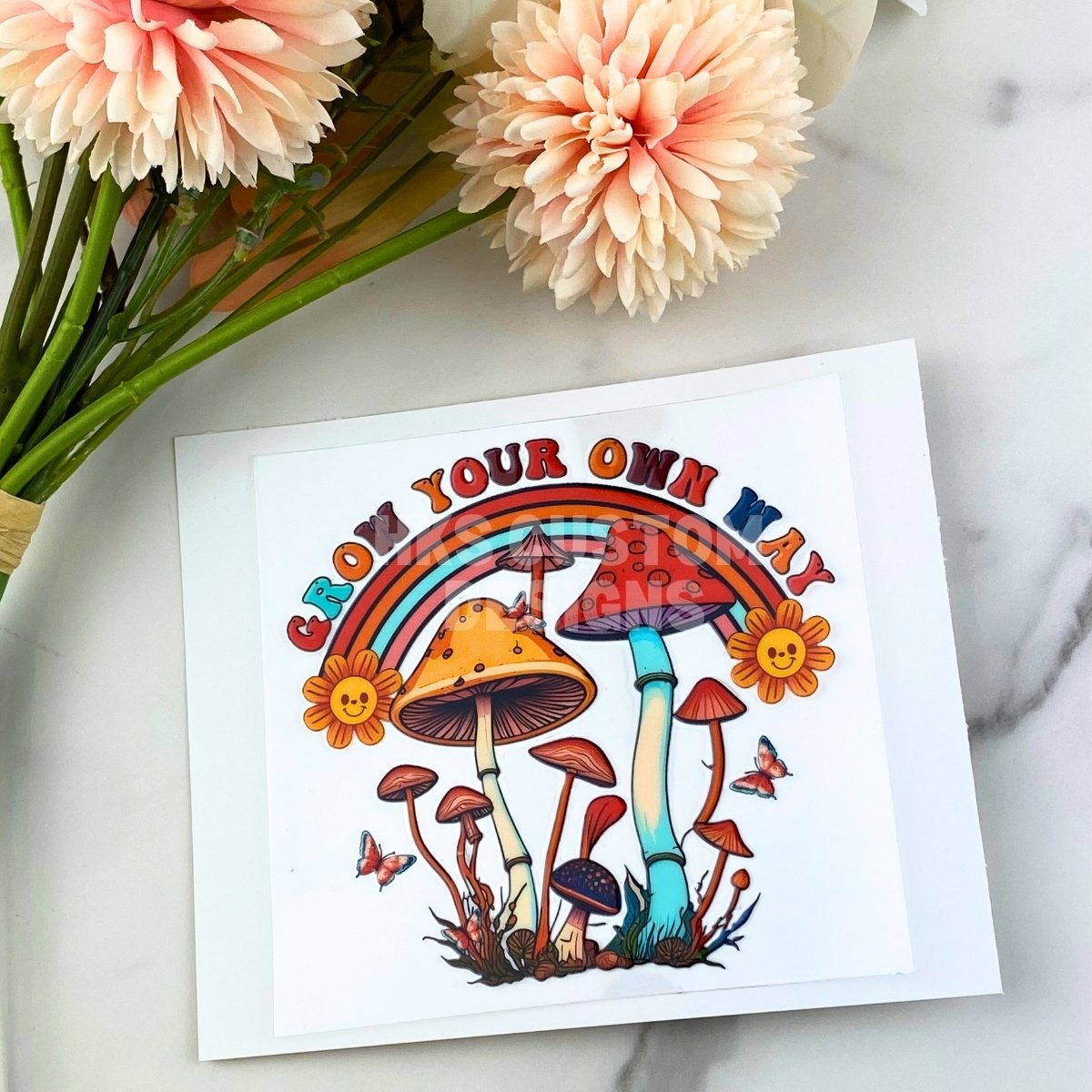 Grow your own way (mushroom) | 4" UV DTF Decal