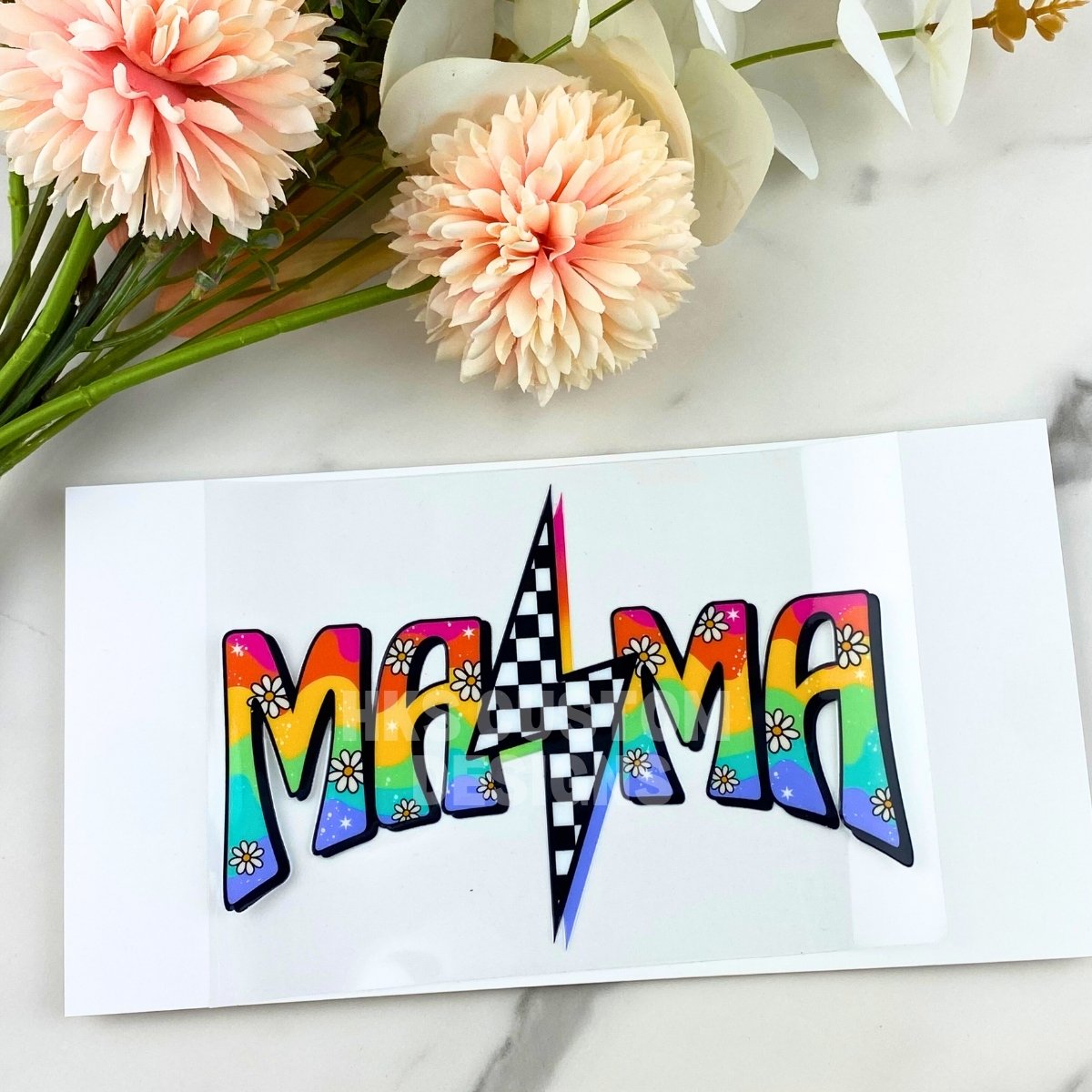 MAMA (colorful w/lightning bolt) | 4" UV DTF Decal