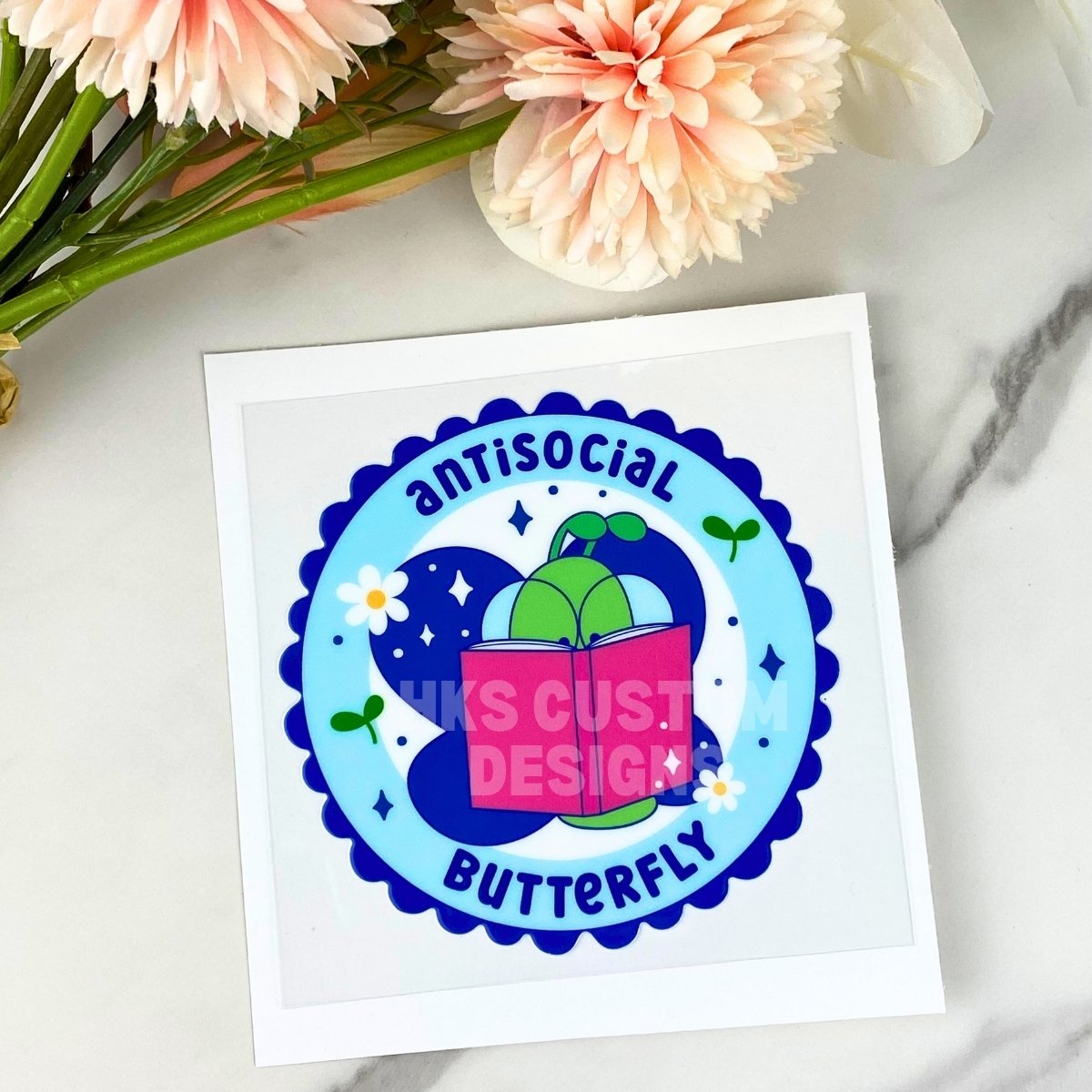Antisocial Butterfly | 4" UV DTF Decal