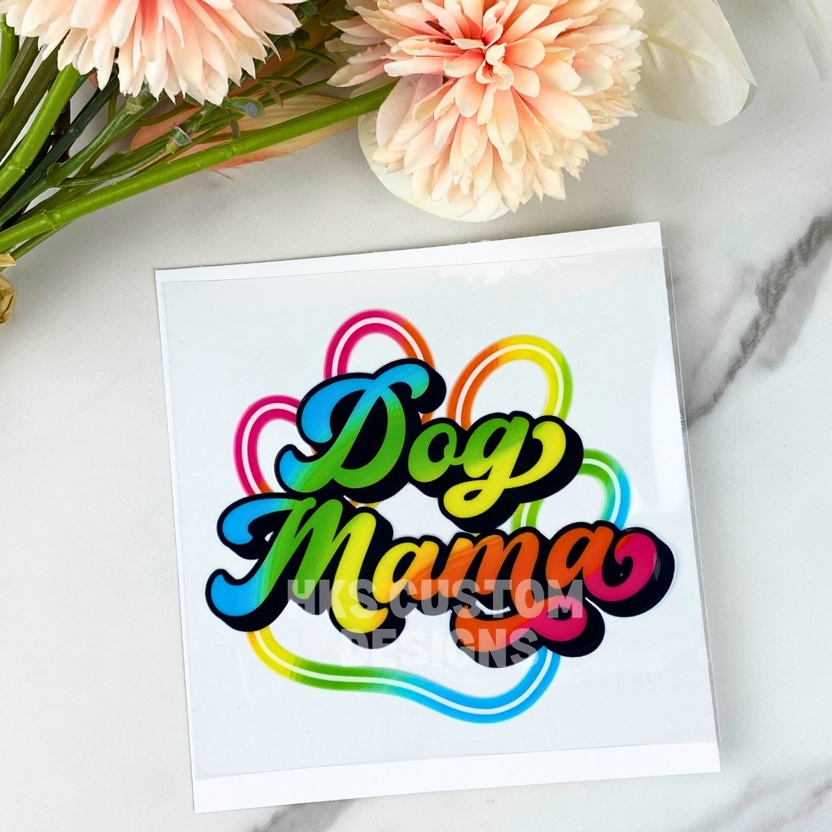 Dog Mama (colorful) | 4" UV DTF Decal