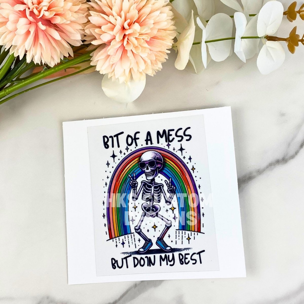 Bit of a Mess (rainbow) | 4" UV DTF Decal