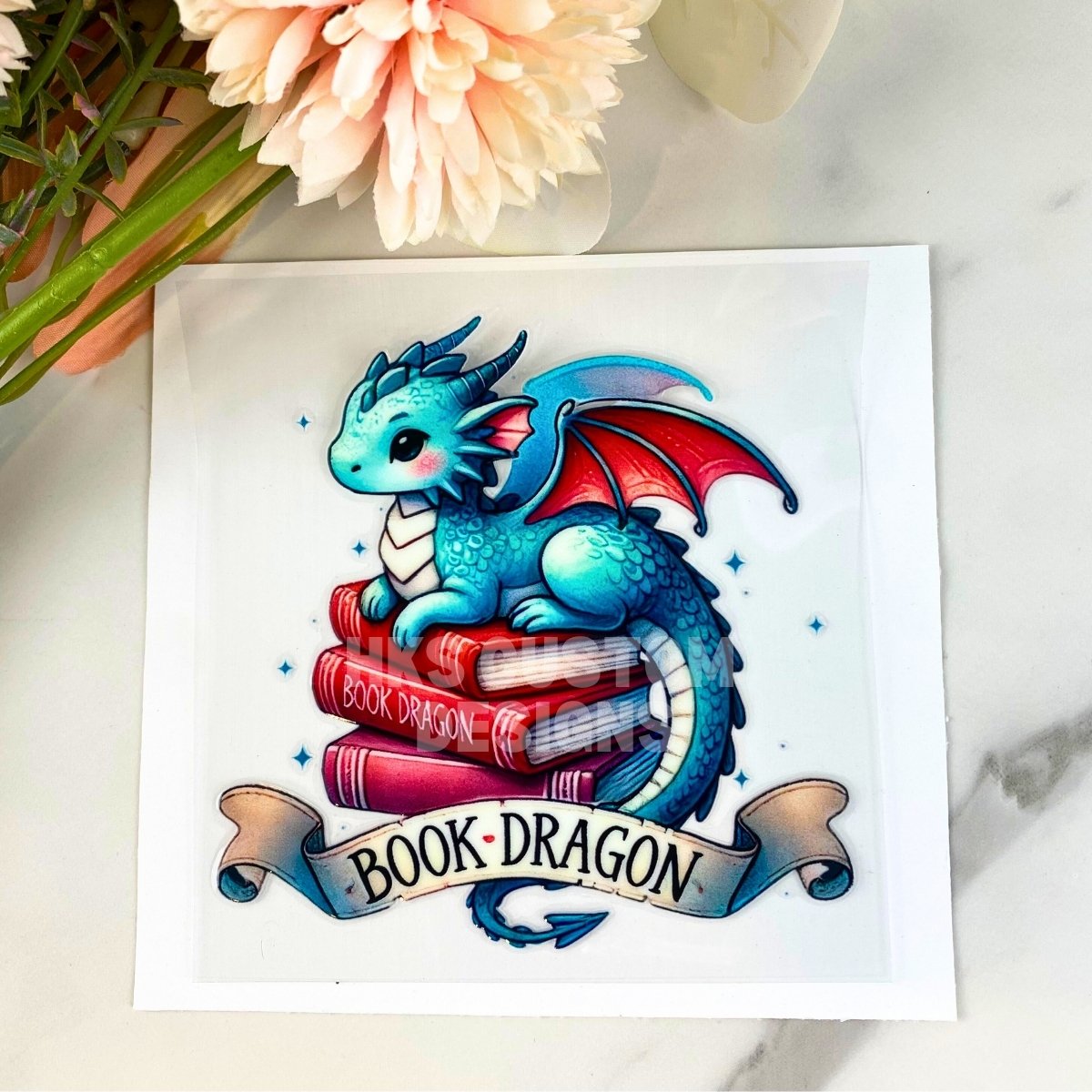 Book Dragon | 4" UV DTF Decal