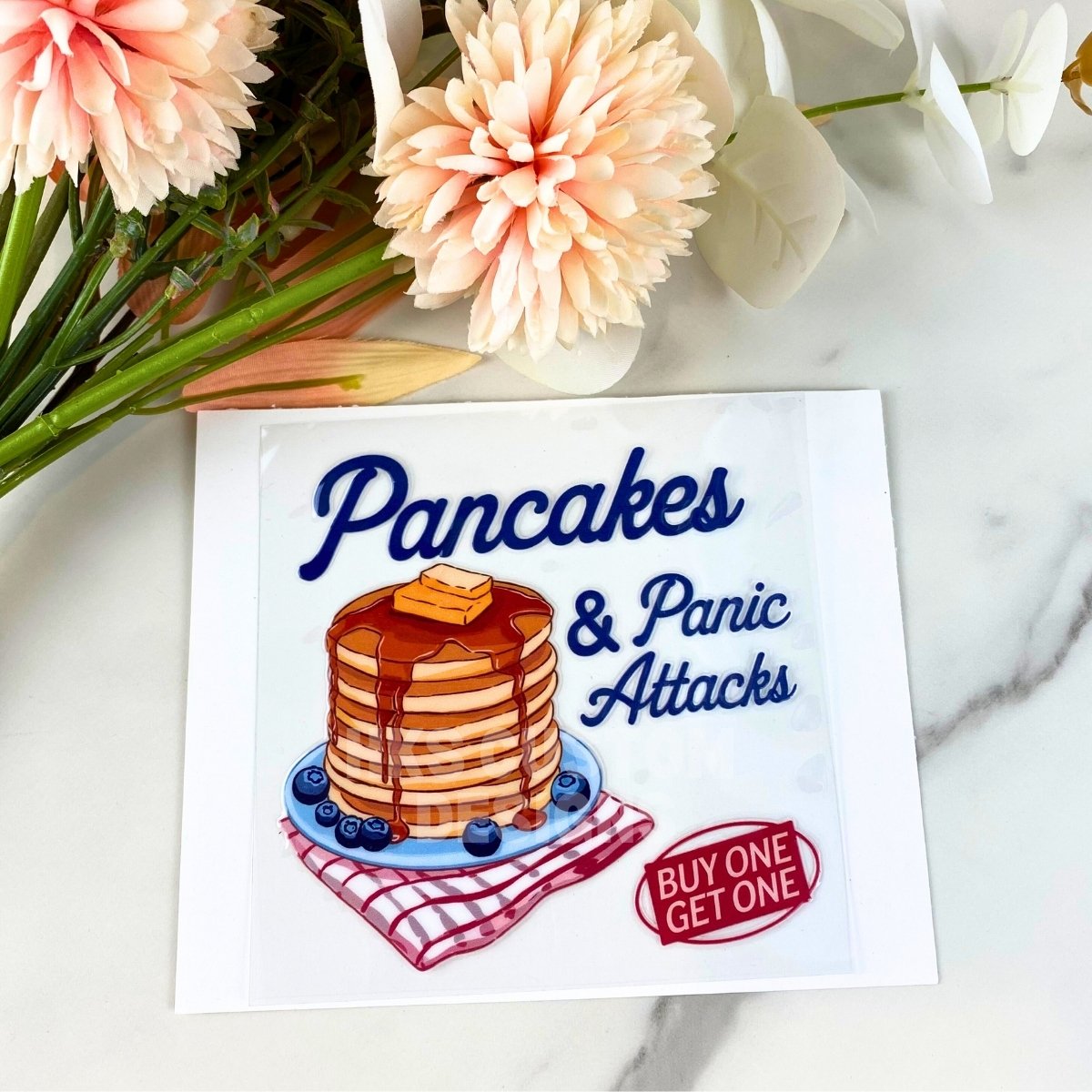 Pancakes and Panic Attacks | 4" UV DTF Decal