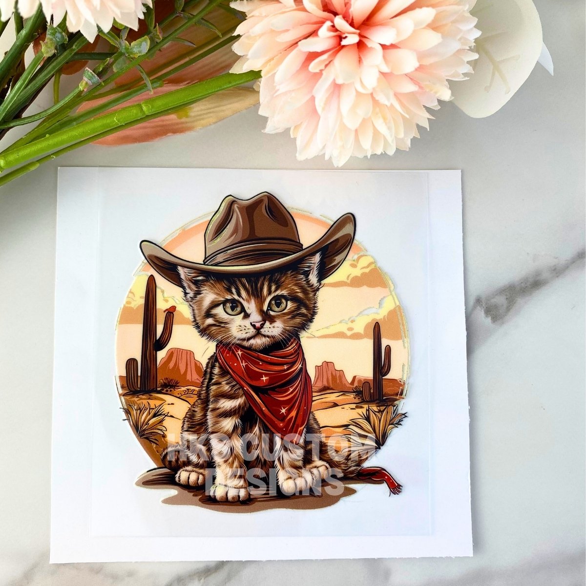 Western Cat | 4" UV DTF Decal