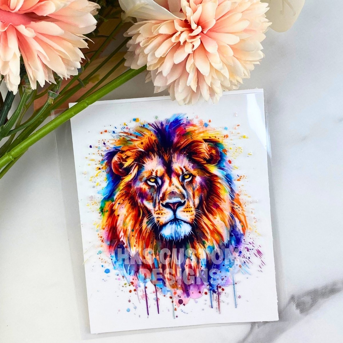 Watercolor Lion2 | 4" UV DTF Decal