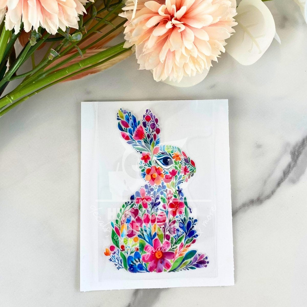 Flower Bunny | 4" UV DTF Decal