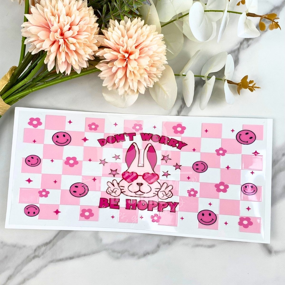 Don't Worry Be Hoppy | 16 oz UV DTF Wrap