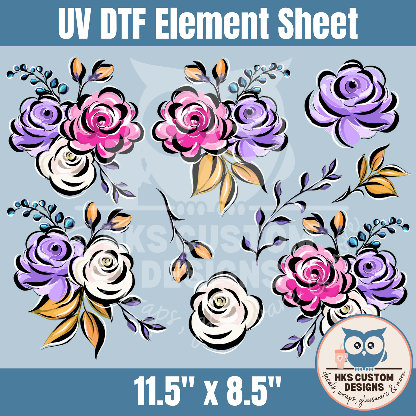 Doodle Roses | Element Sheet