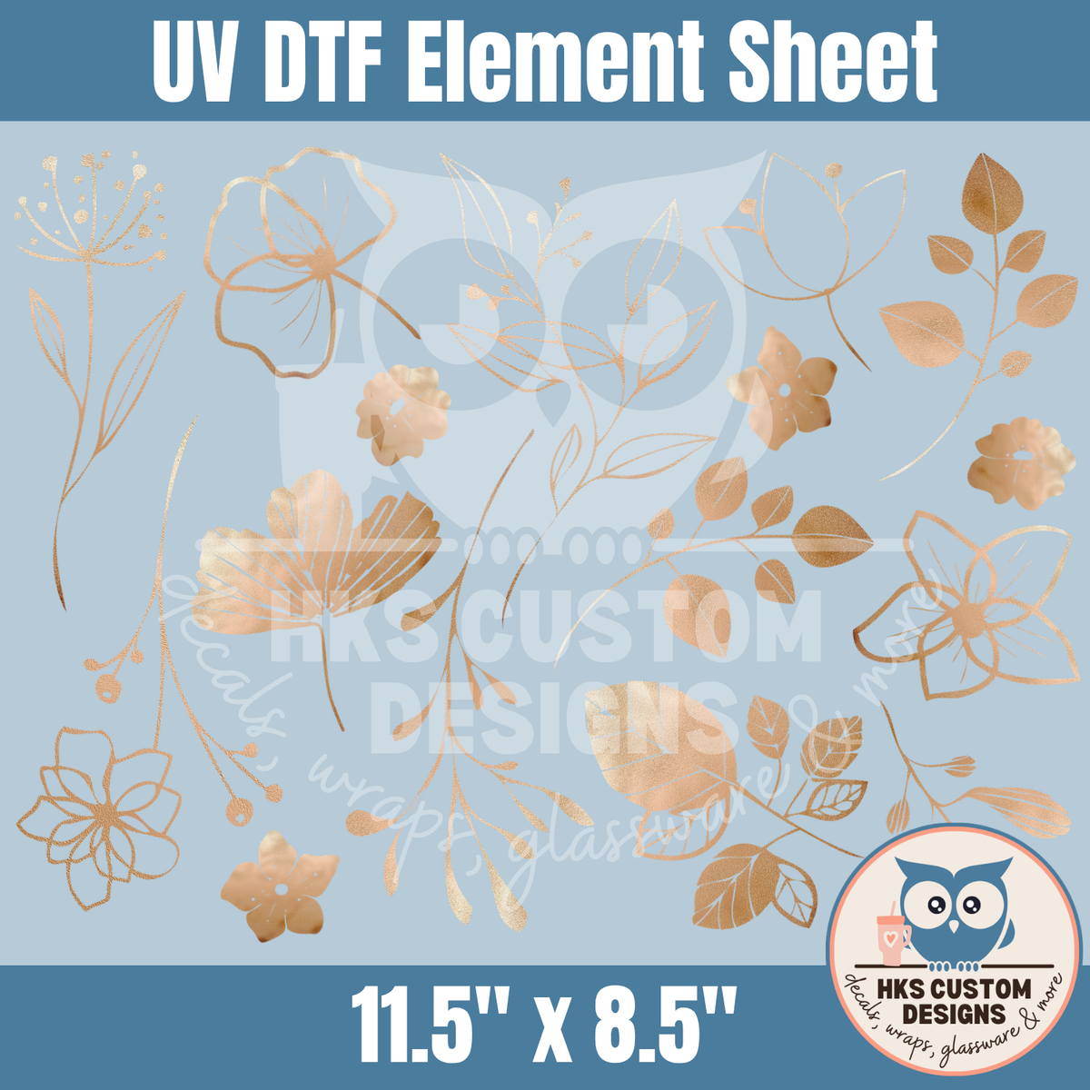 Rose Gold Floral | Element Sheet