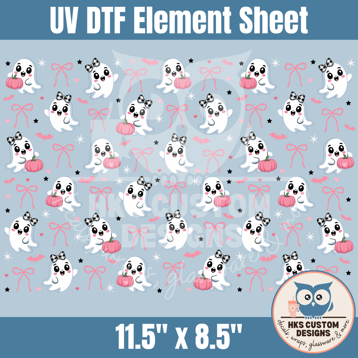 Ghost and Pink Bows | Element Sheet
