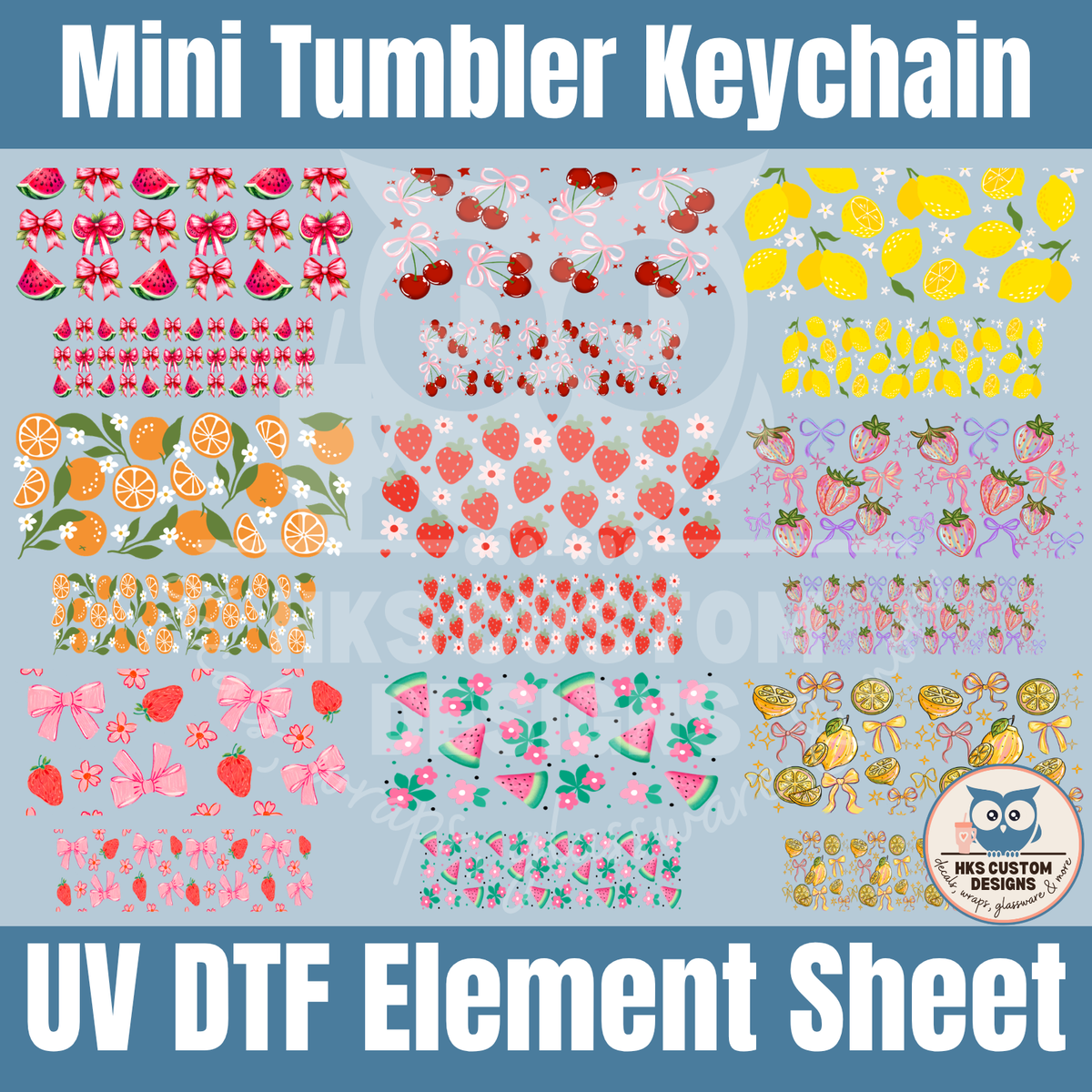 Summertime Fruit Mini Tumbler | Element Sheet