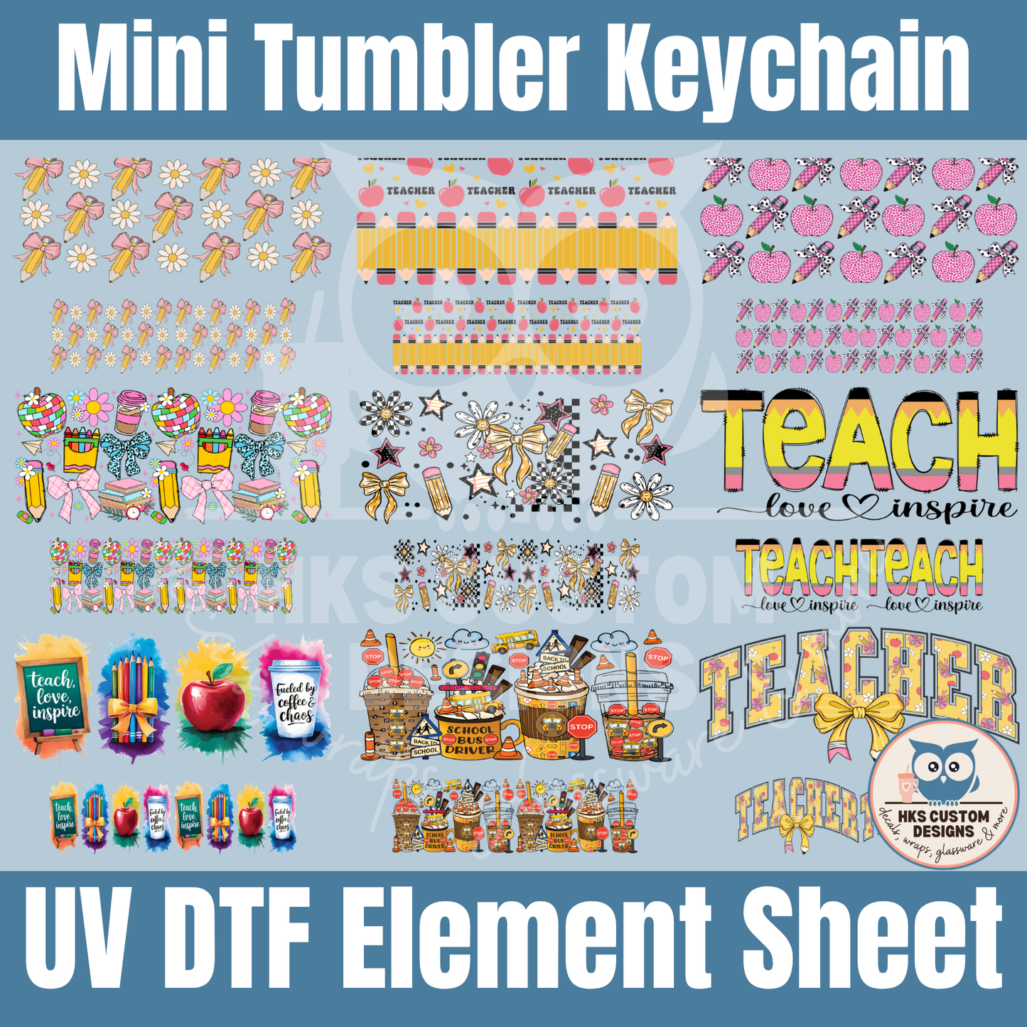 Teacher Mini Tumbler | Element Sheet