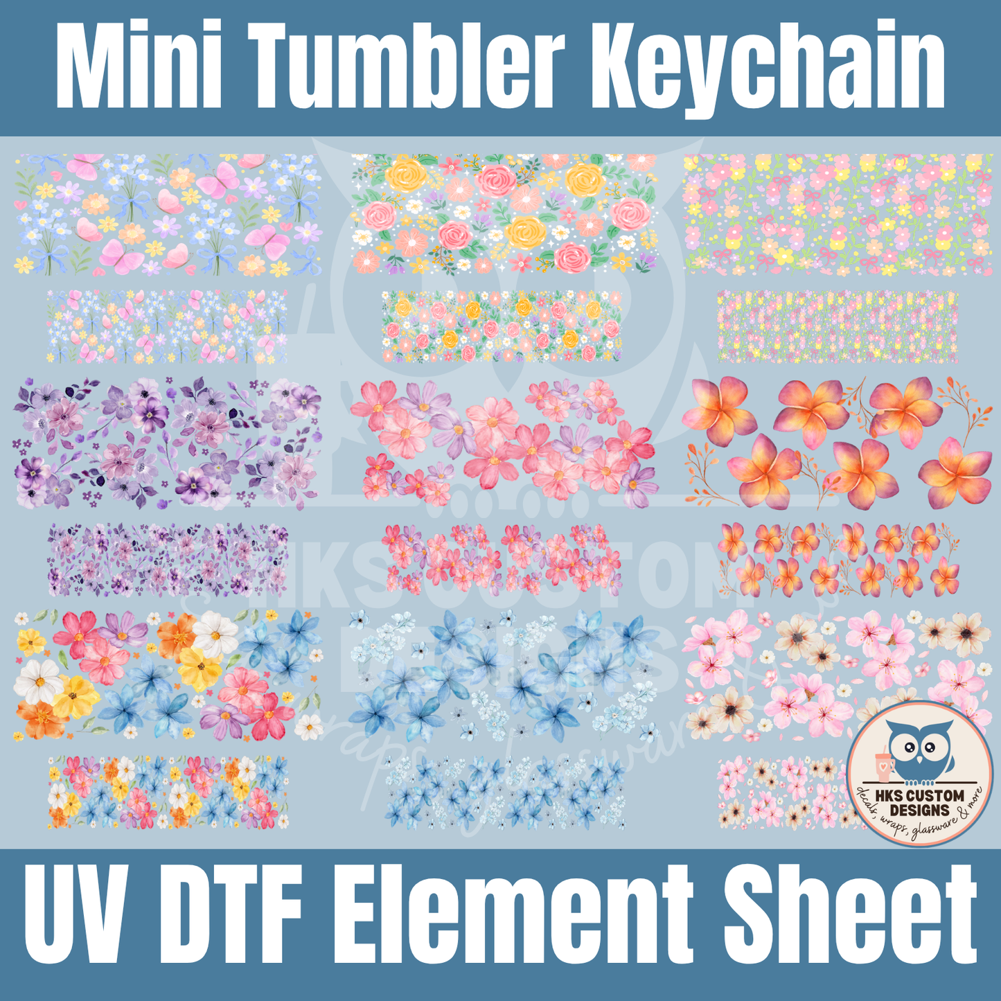 Floral 1 Mini Tumbler | Element Sheet