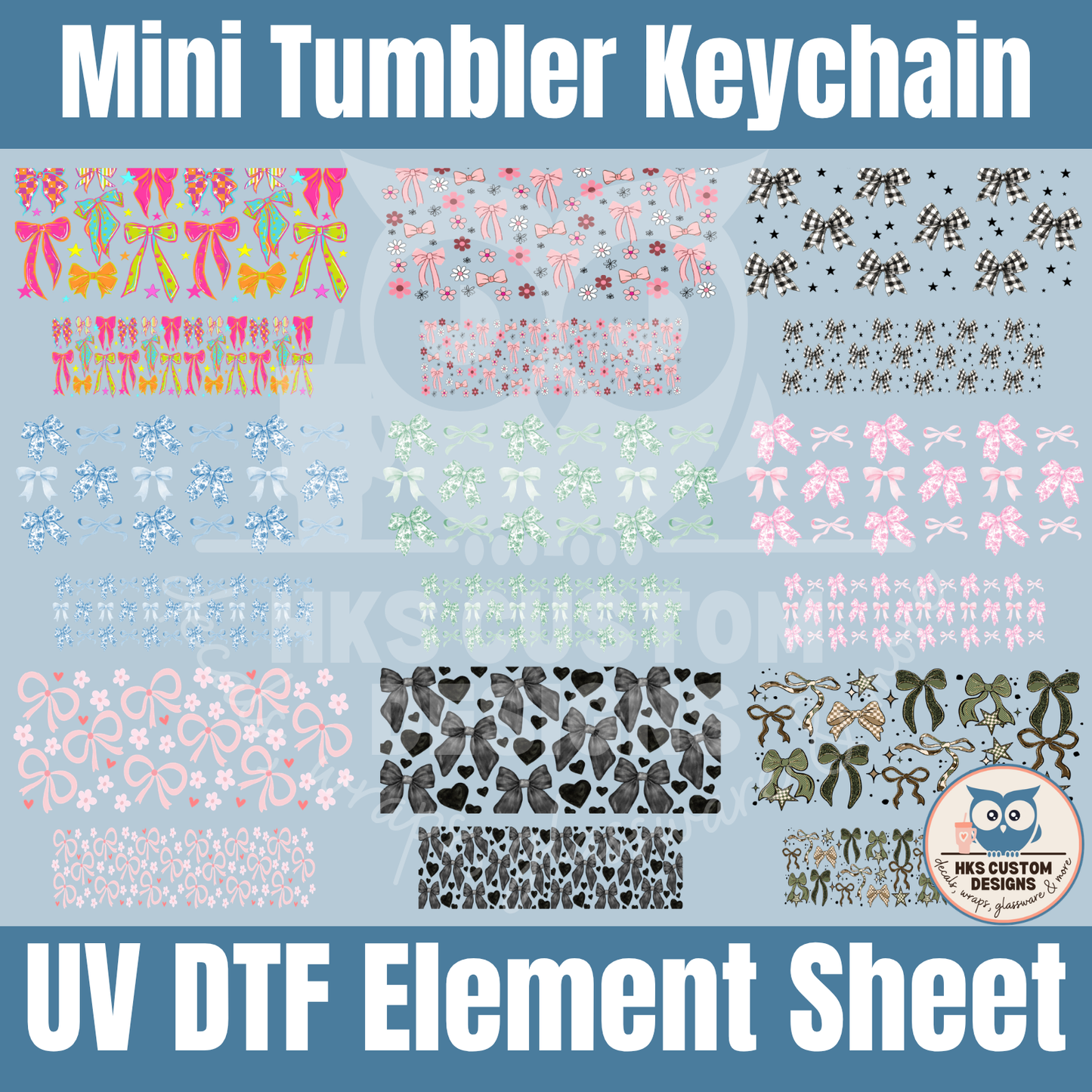 Bows Mini Tumbler | Element Sheet