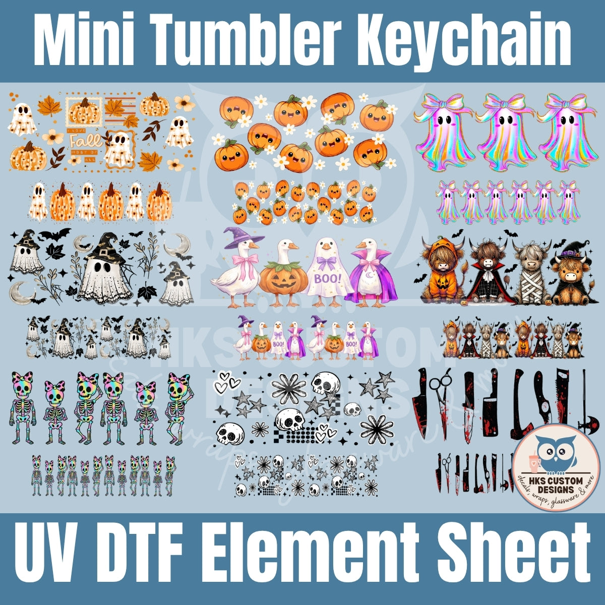 Fall & Halloween1 Mini Tumbler | Element Sheet