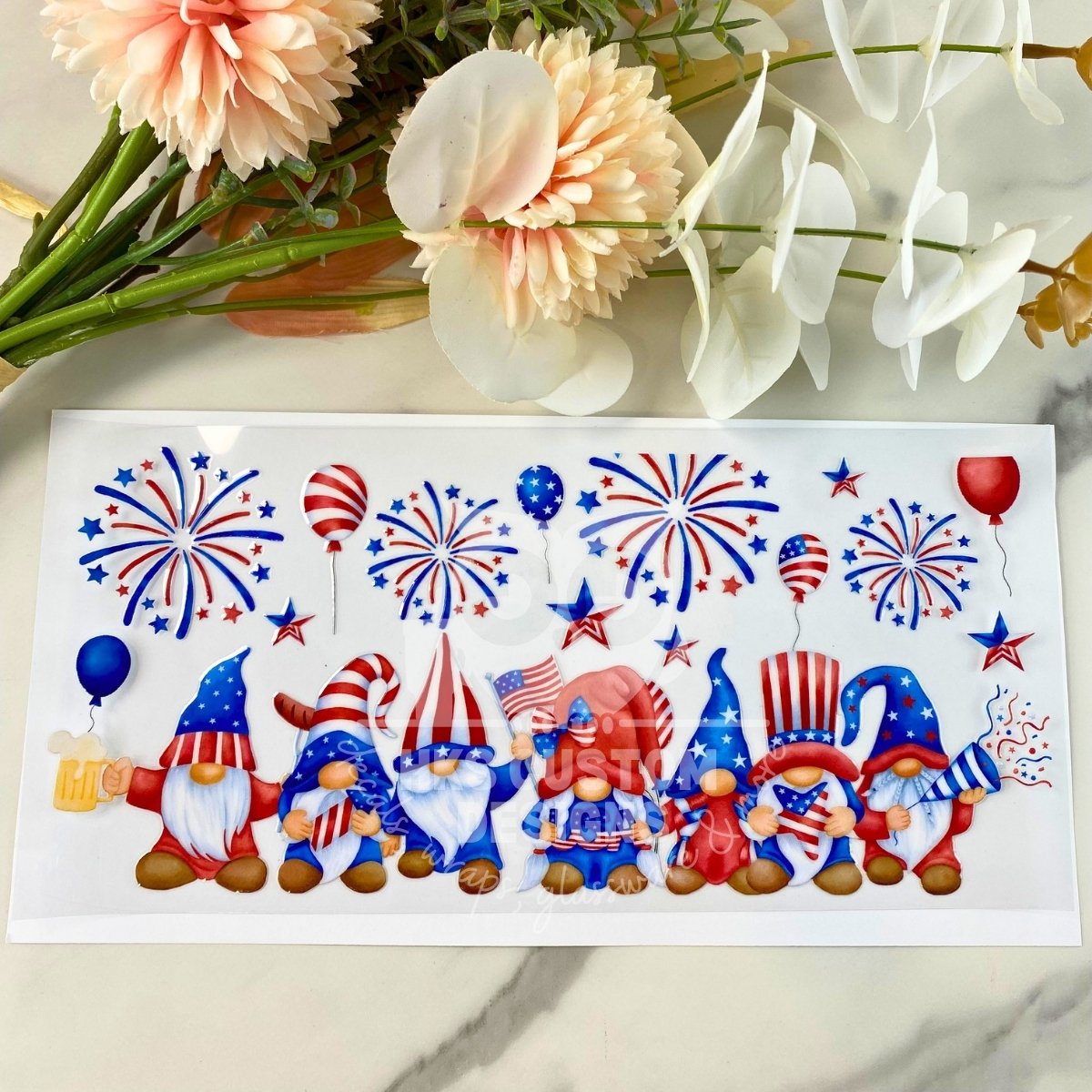 USA Gnomes | 16 oz UV DTF Wrap