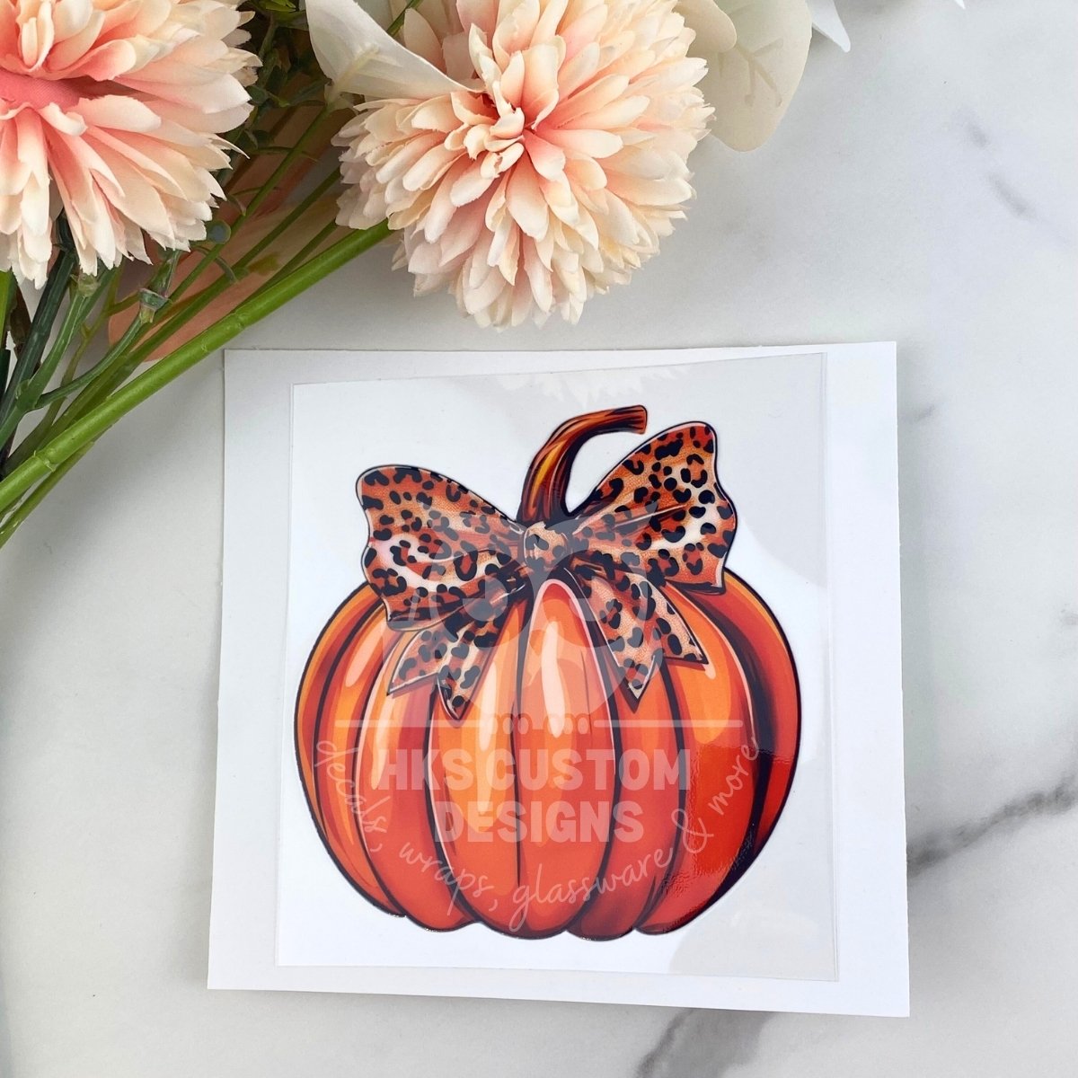 Bow Pumpkin | 4" UV DTF Decal