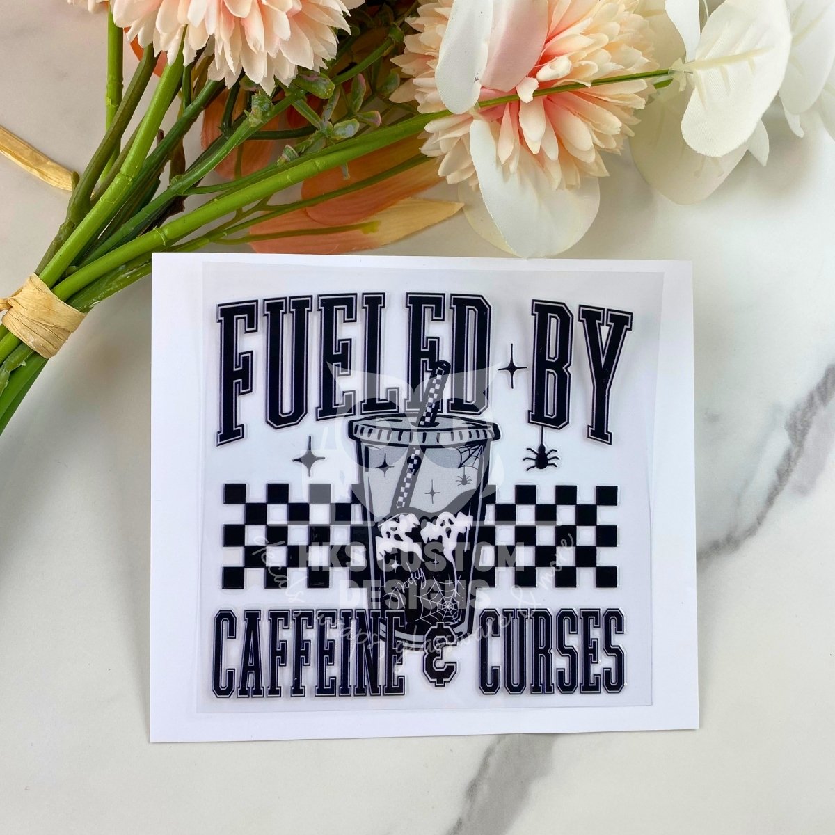 Caffeine & Curses | 4" UV DTF Decal