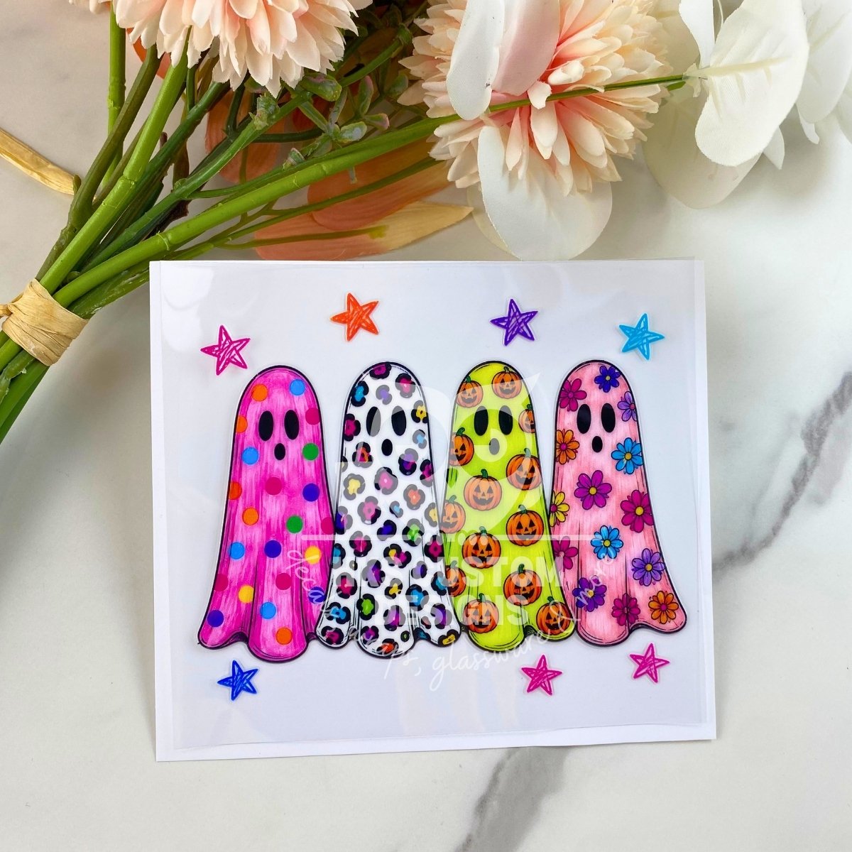 4 Neon Ghosts | 4" UV DTF Decal