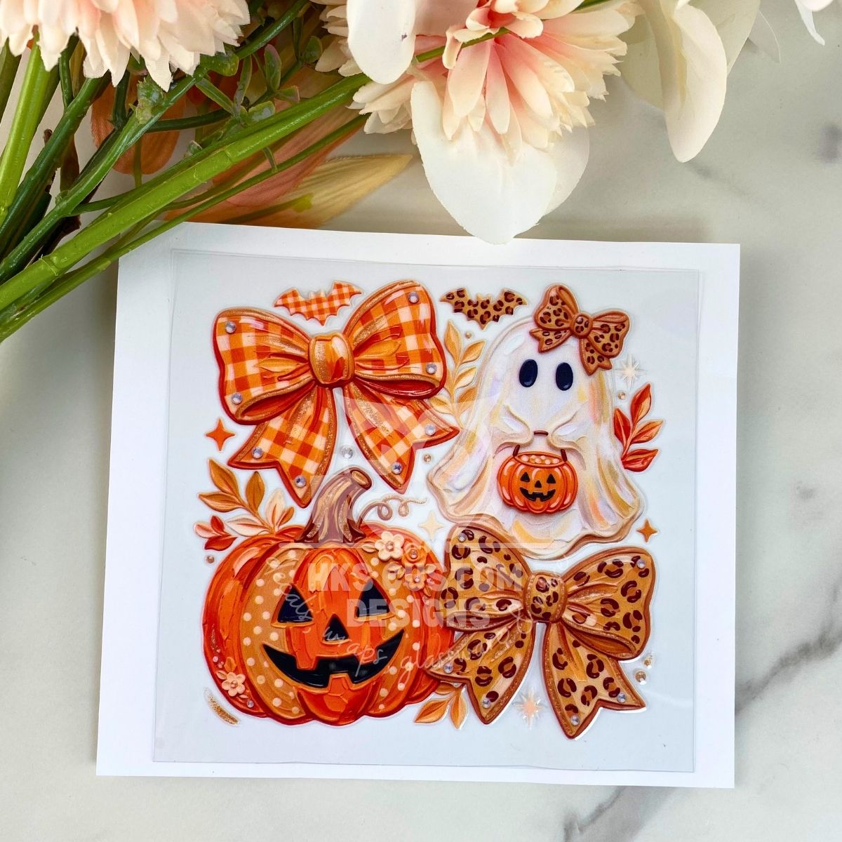 Orange Ghost Collage | 4" UV DTF Decal